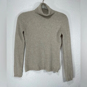 Garnet Hill 100% Cashmere Pullover Turtleneck Sweater Women’s XS